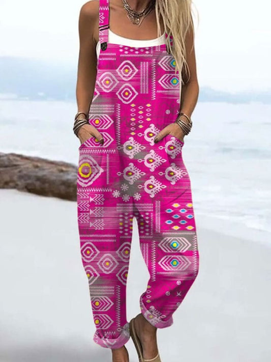 Vintage Floral Jumpsuit Women - enkel stil och komfort hela dagen