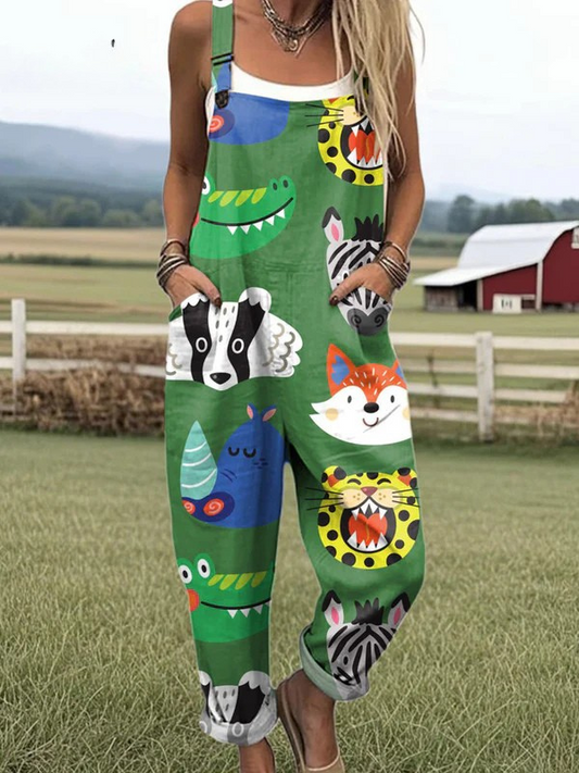 Vintage Jumpsuit - Bekväm och Stilren för Varma Dagar