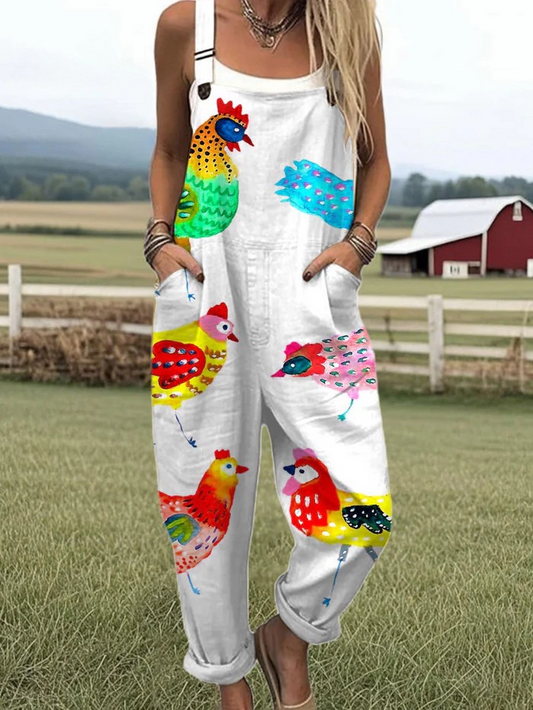 Vintage Wide Leg Jumpsuit - enkel komfort och chic stil för kvinnor