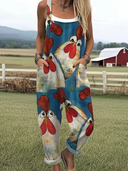 Vintage Wide Leg Jumpsuit - enkel stil och komfort för kvinnor